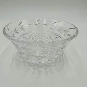 Waterford Crystal Glandore Round Finger Bowl Laurel Leaves Cut Glass 5 in Decor